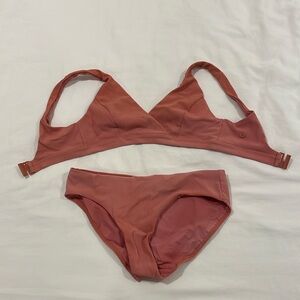Lululemon Pink Ribbed Bikini Size 4